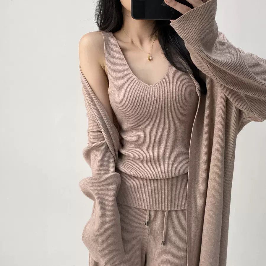Soft Serenity 3-Piece Ribbed Knit Set