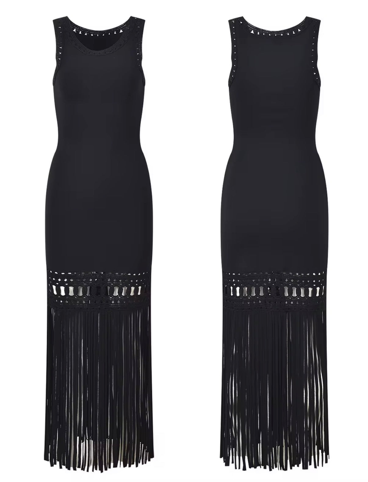 Midnight Fringe Dress