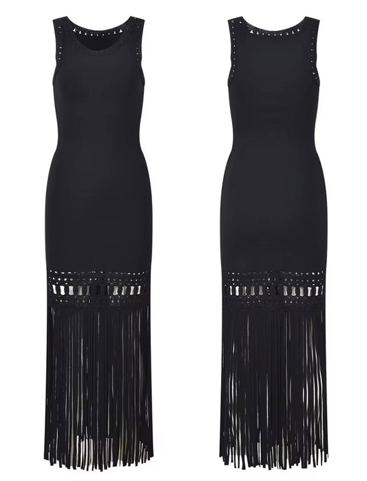 Midnight Fringe Dress