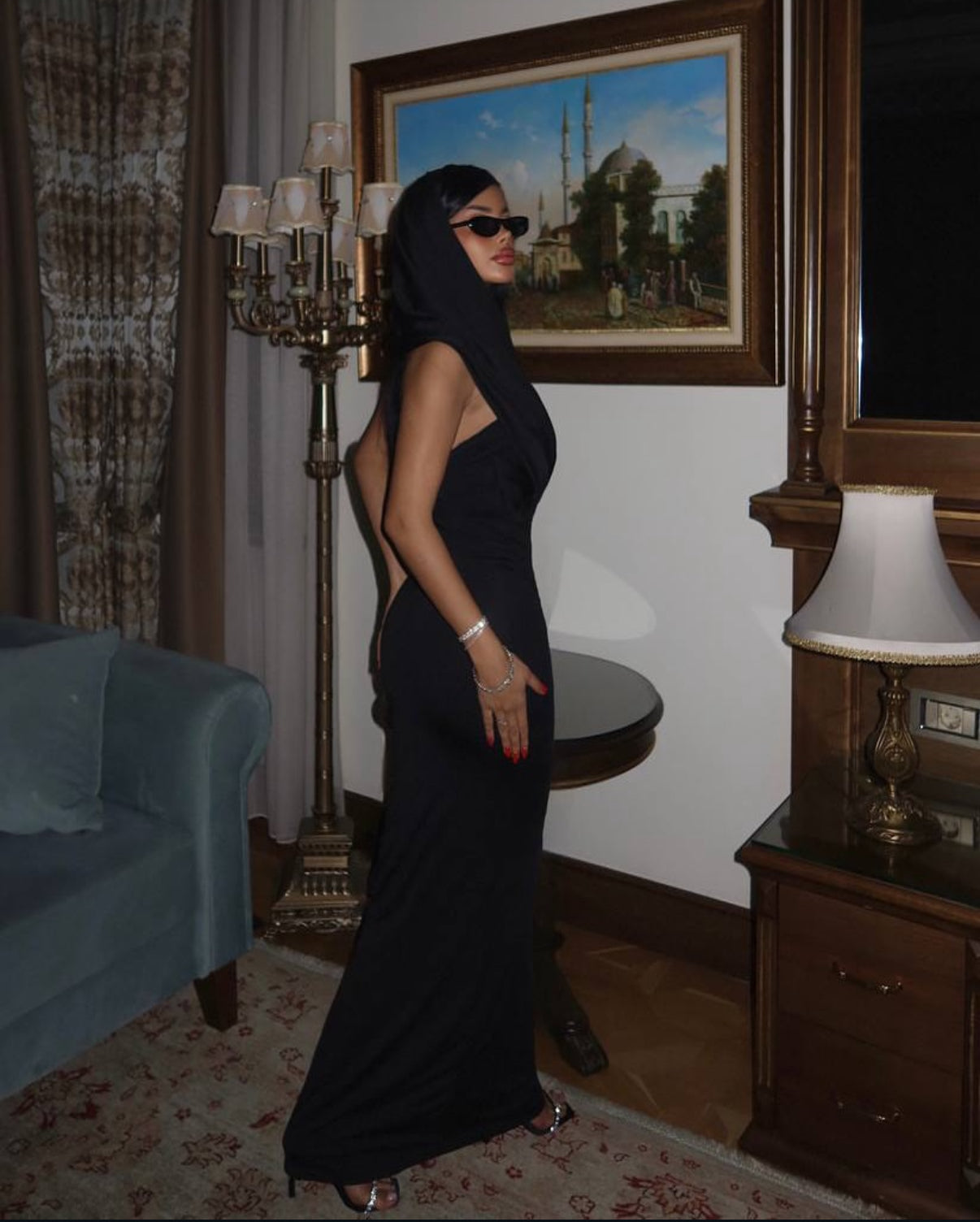 Goddess Drape Maxi Dress