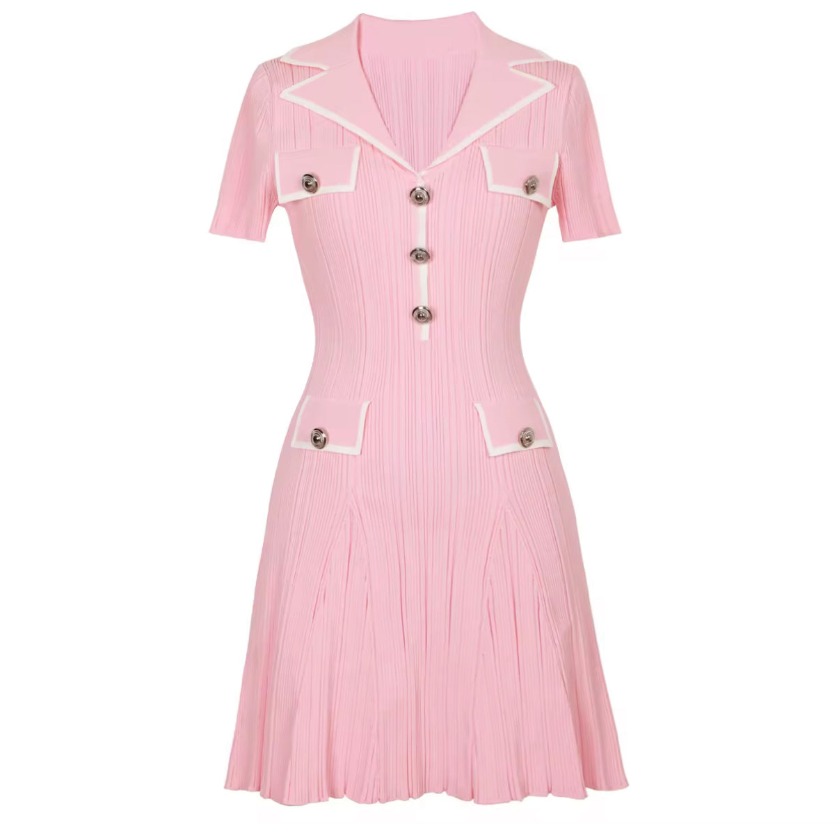 Blush Button-Down Mini Dress