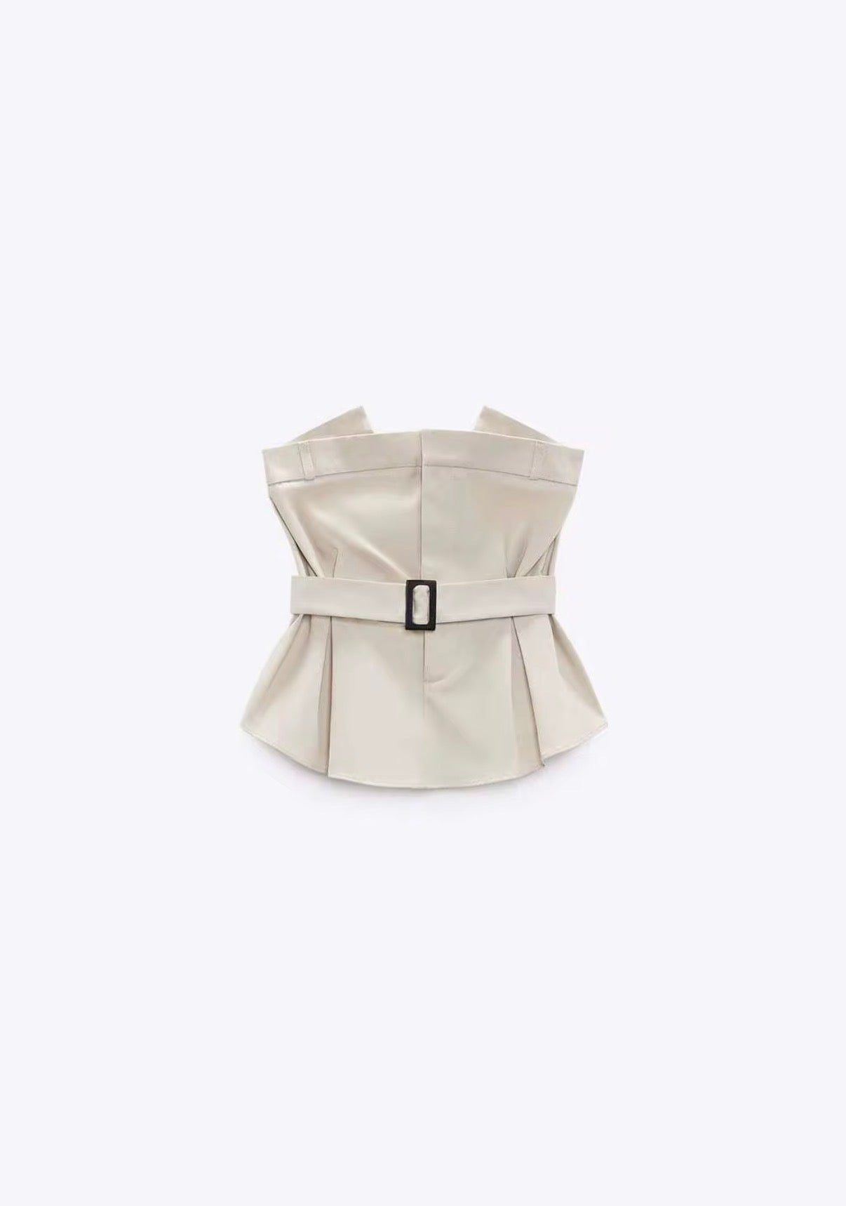 Belted Peplum Skirt Set