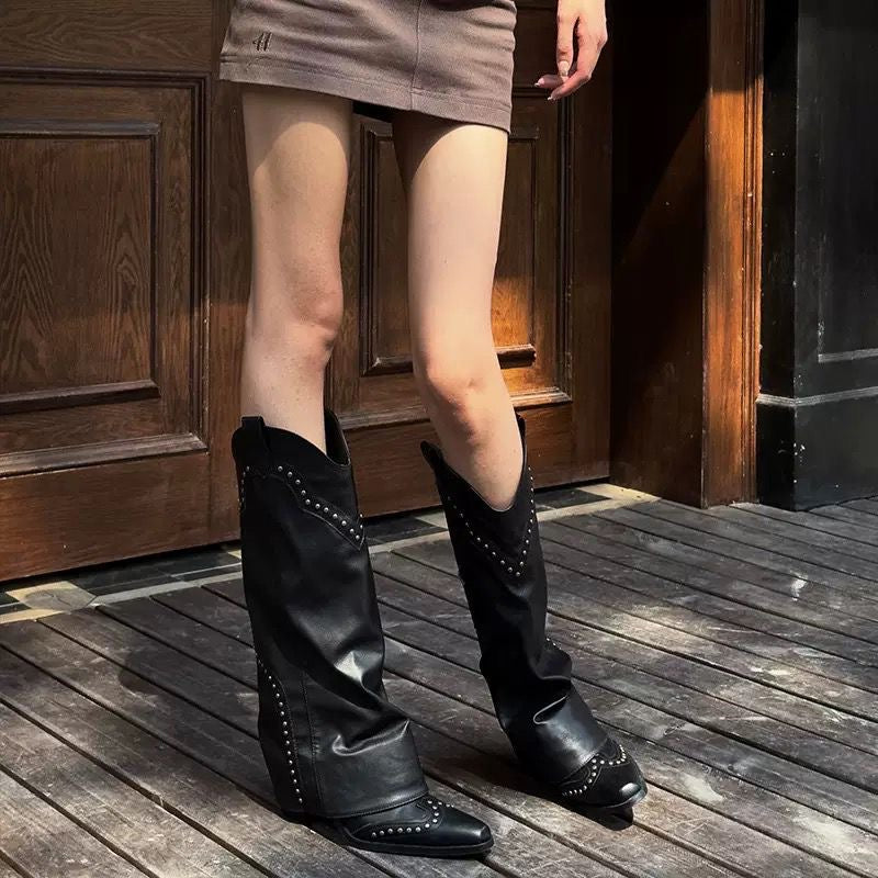 Midnight Stud Western Boots