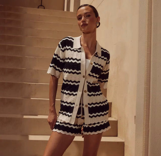 Monochrome Riviera Knit Set