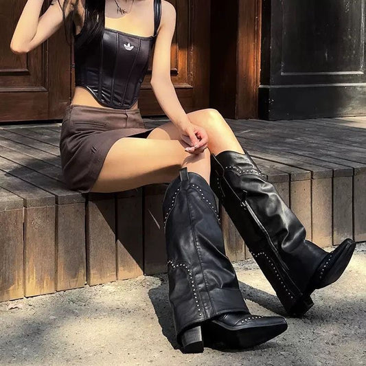 Midnight Stud Western Boots
