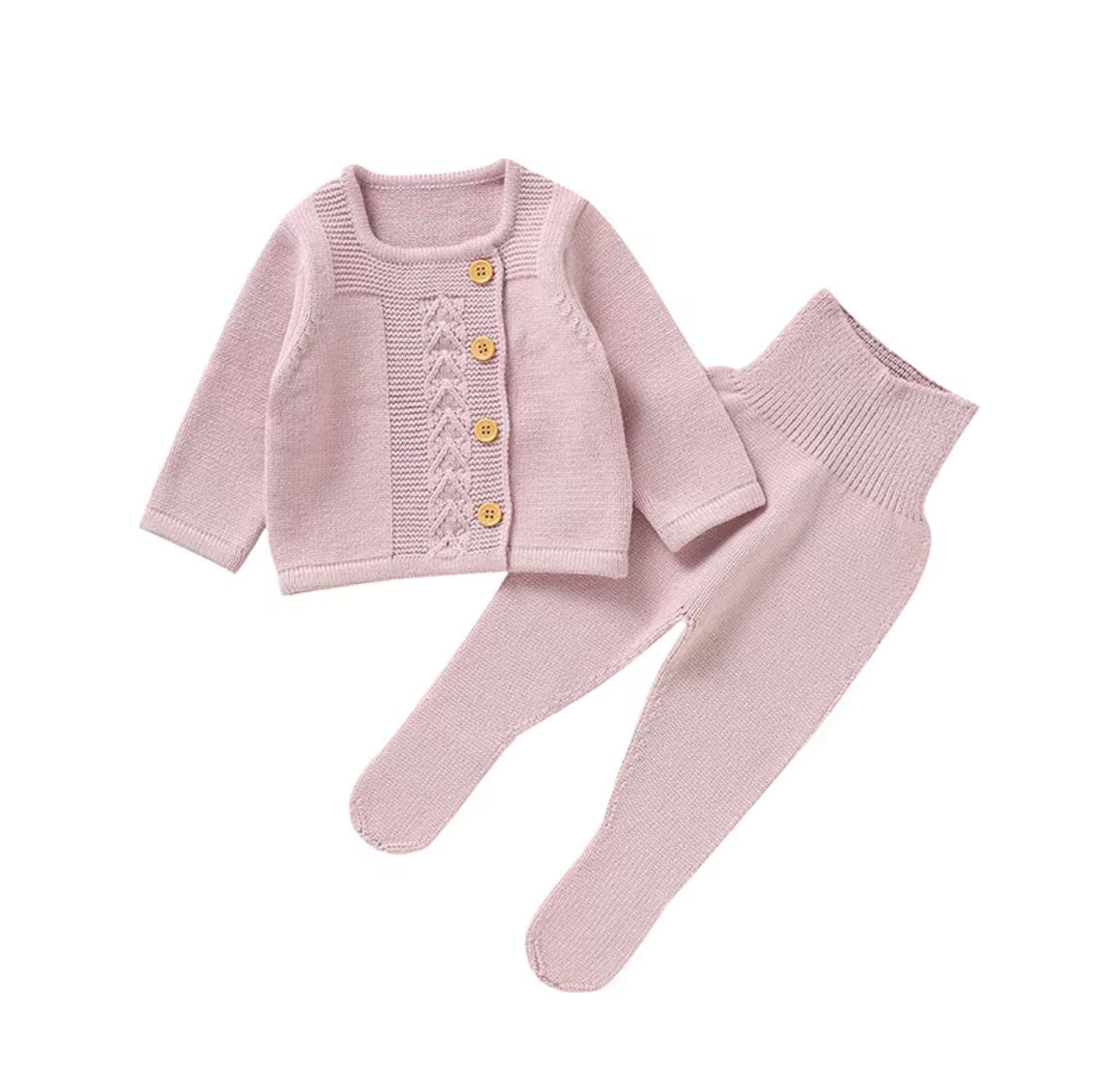 Classic Button Knit Baby Set