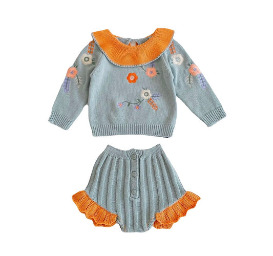 Bloom Collar Knit Set