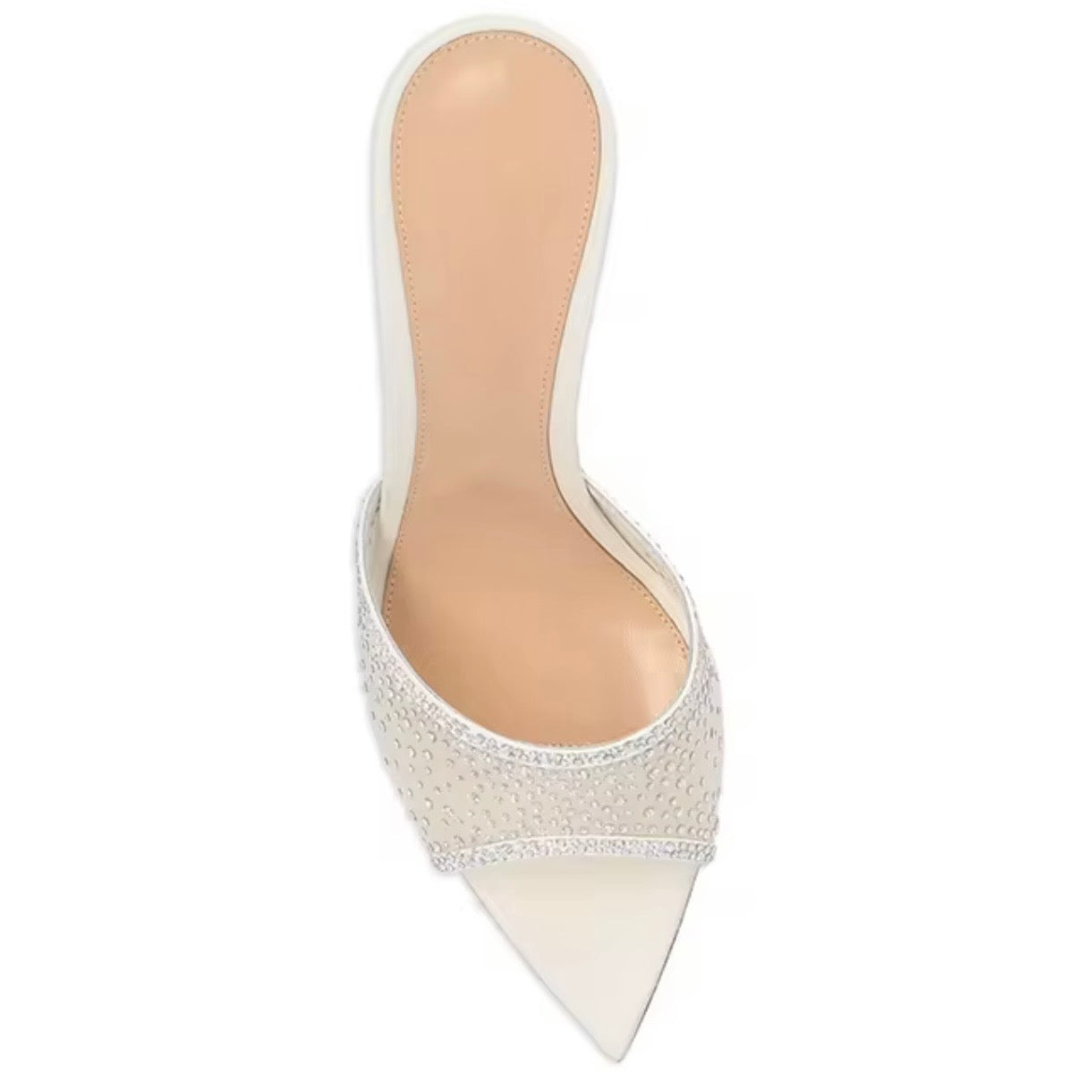 Crystal Veil Stiletto Mules