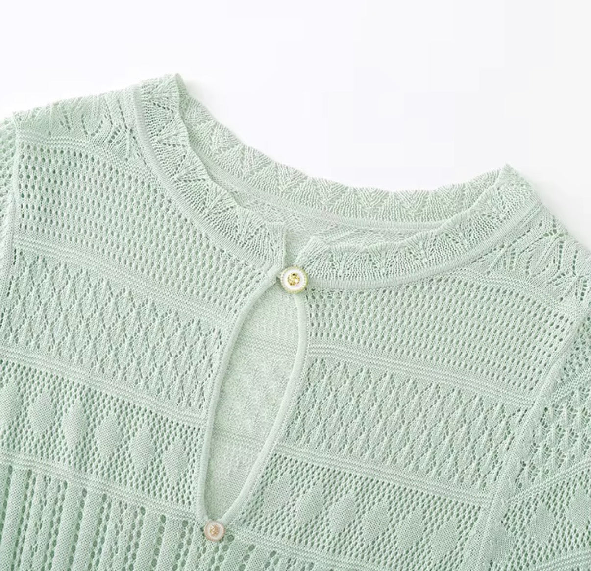 Mint Lace Knit Maxi Dress
