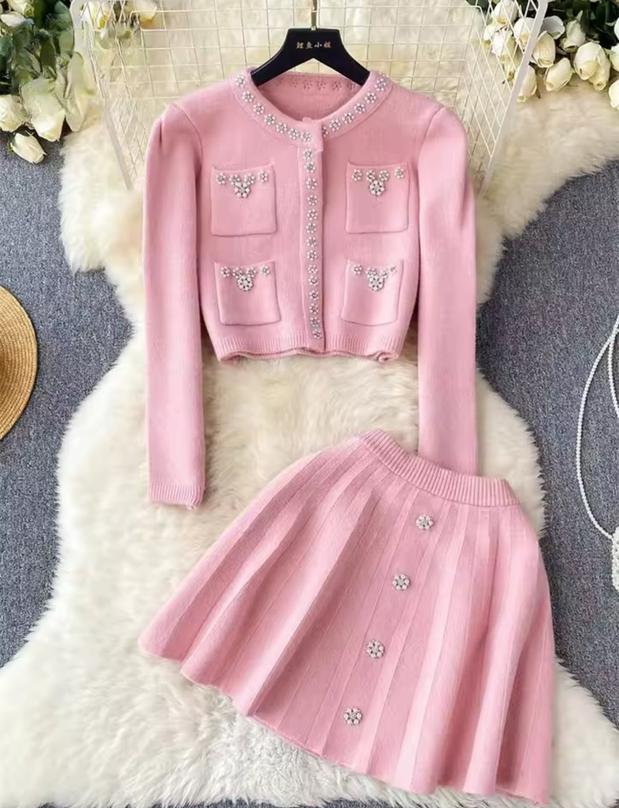 Crystal Bloom Knit Set