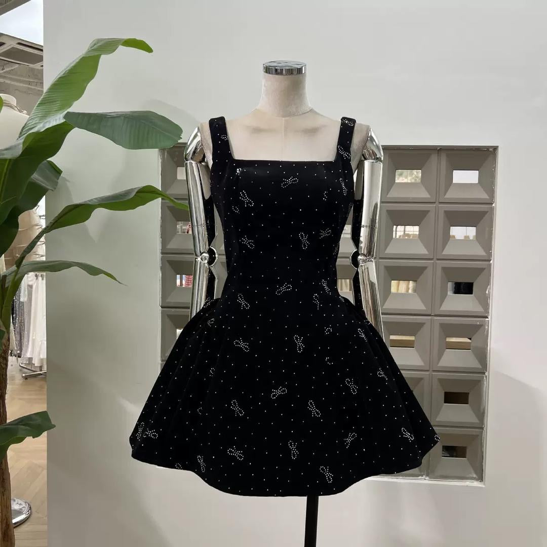 The Velvet Bow Mini Dress