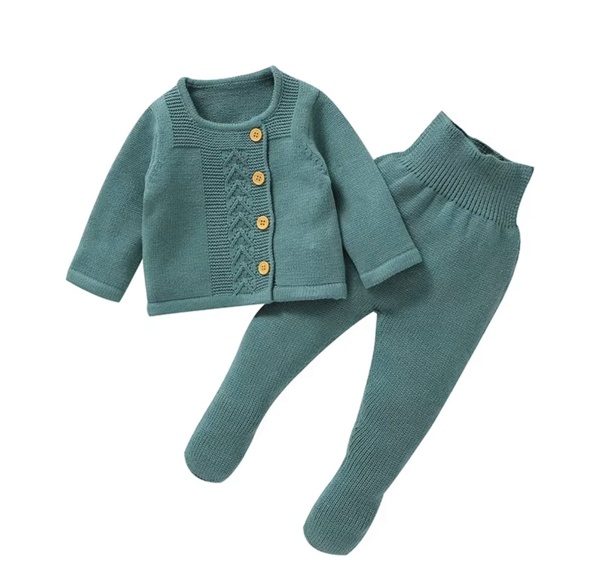 Classic Button Knit Baby Set