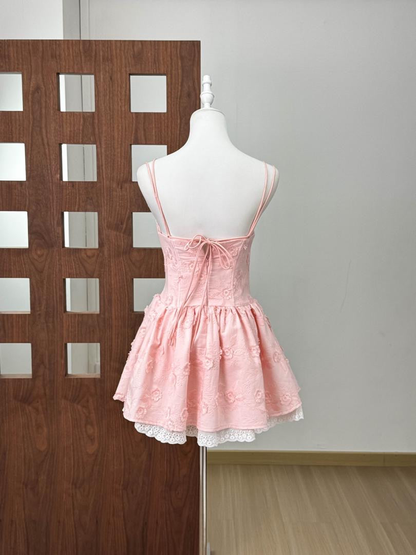 Floral Lace Corset Baby Doll Dress