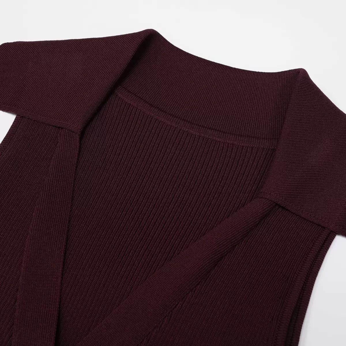 Collared Knit Maxi Dress