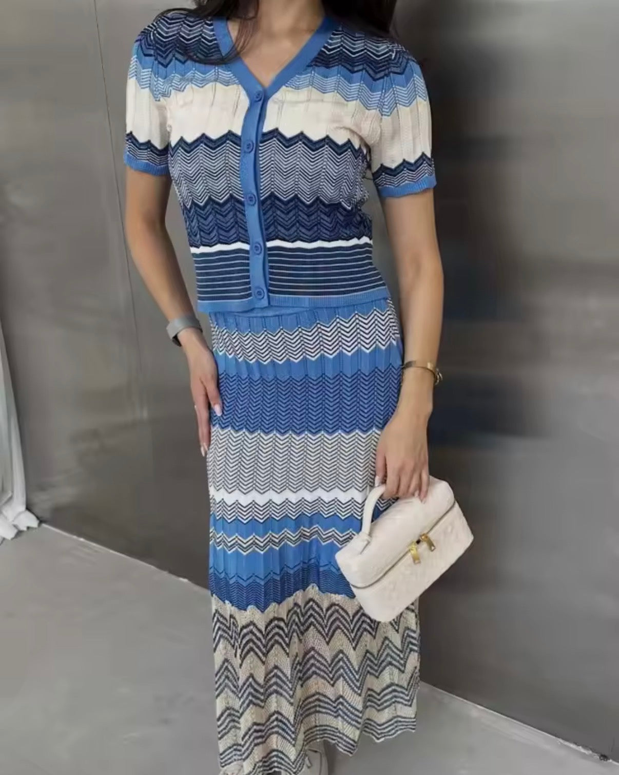 Azure Wave Maxi Set