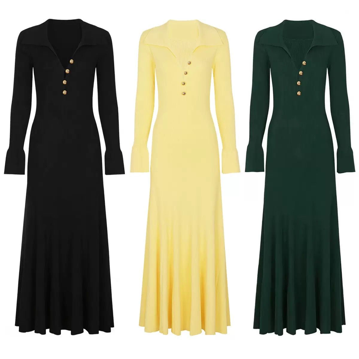 Élise Flow Button Dress