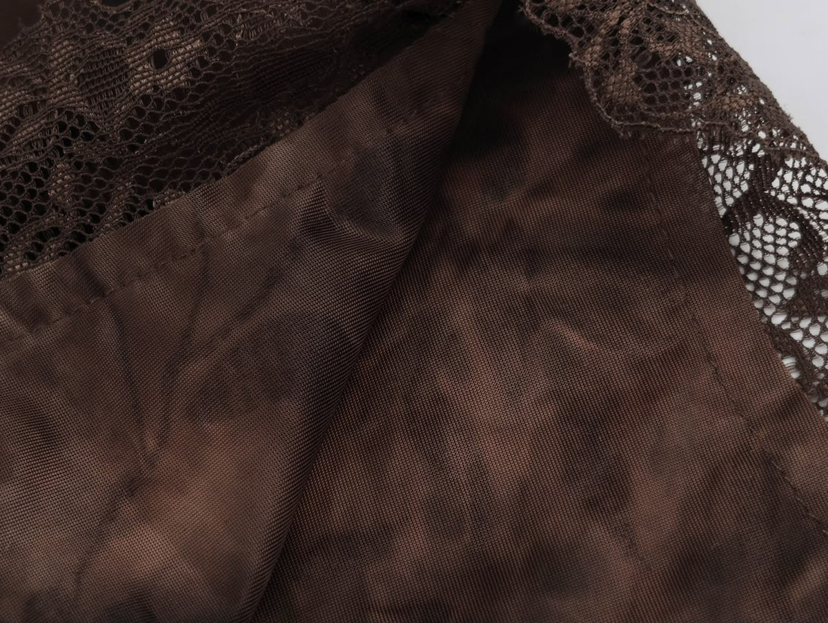 Noir Floral Asymmetric Lace Dress