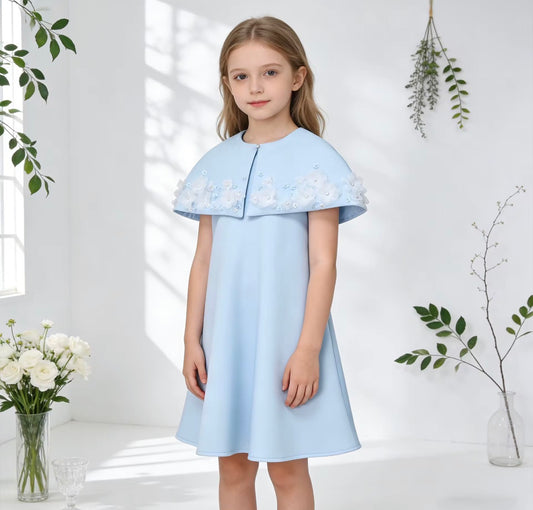 Celeste Floral Cape Dress