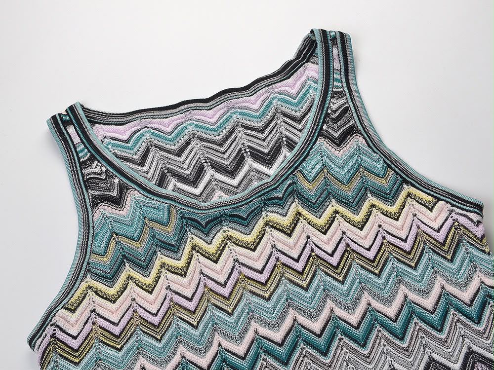 Pastel Zigzag Knit Set