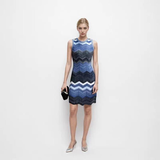 Chevron Knit Mini Dress