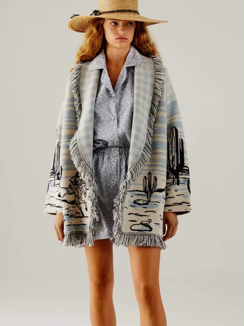 Monaco Fringe Belted Cardigan