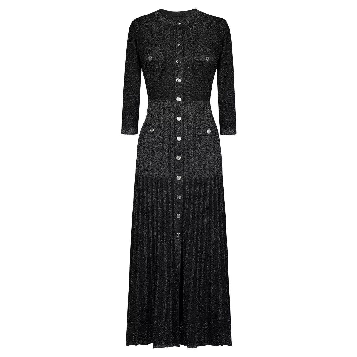 Monaco Buttoned Knit Dress