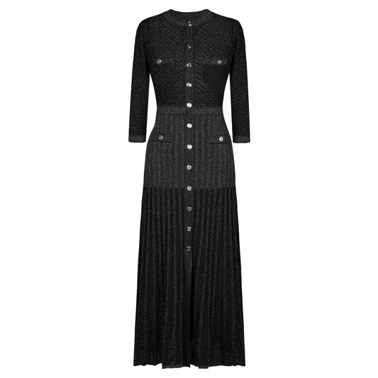 Monaco Buttoned Knit Dress