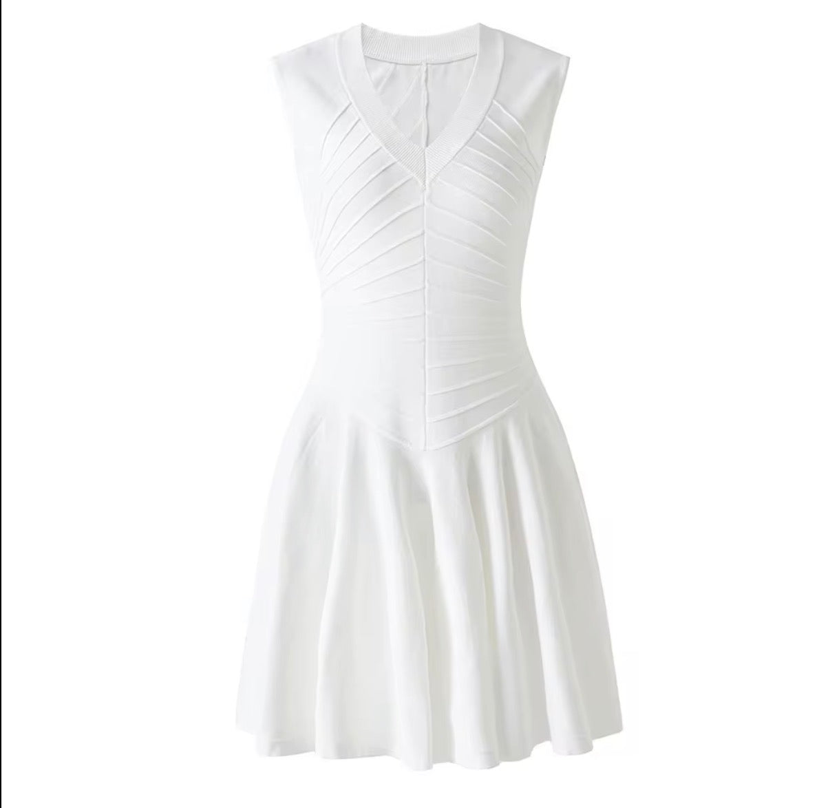 Chevron Knit Flare Dress