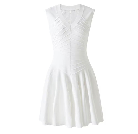 Chevron Knit Flare Dress