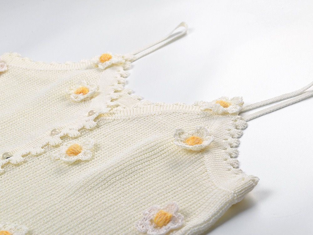 Daisy Bloom Knit Cami