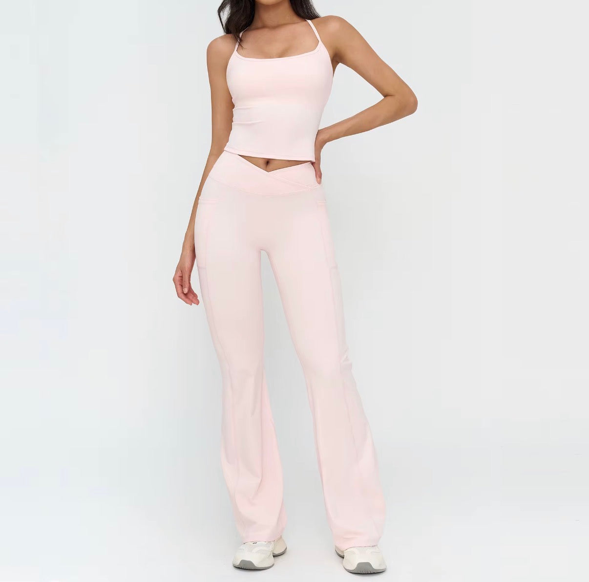 Contour Sculpt V-Waist Flare Leggings & Fitted Tank Active Set