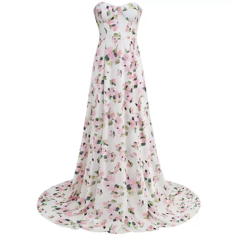 Garden Whisper Strapless Dress