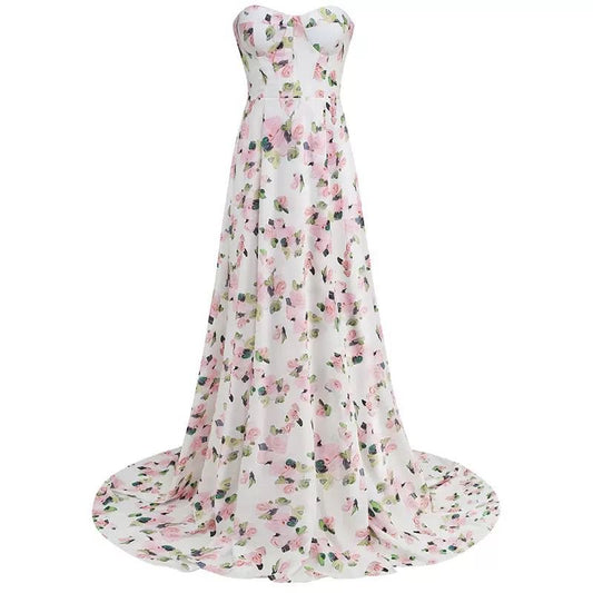 Garden Whisper Strapless Dress