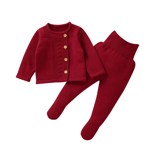 Classic Button Knit Baby Set