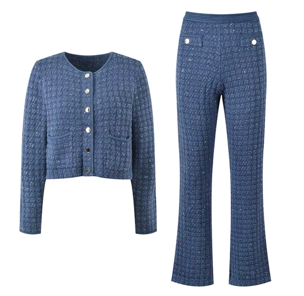 Vienna Shimmer Knit Trouser Set