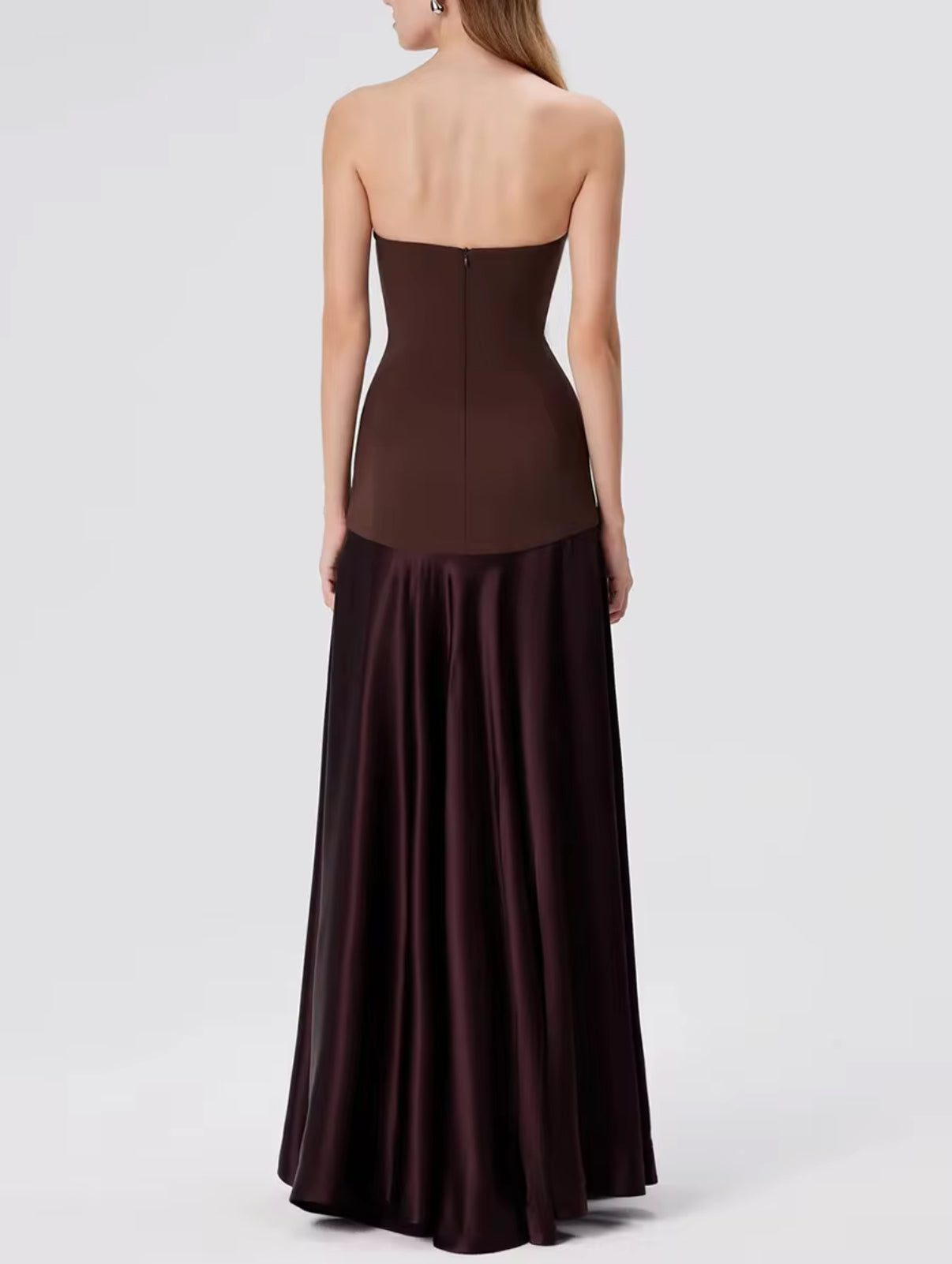 Cocoa drape slit gown dress
