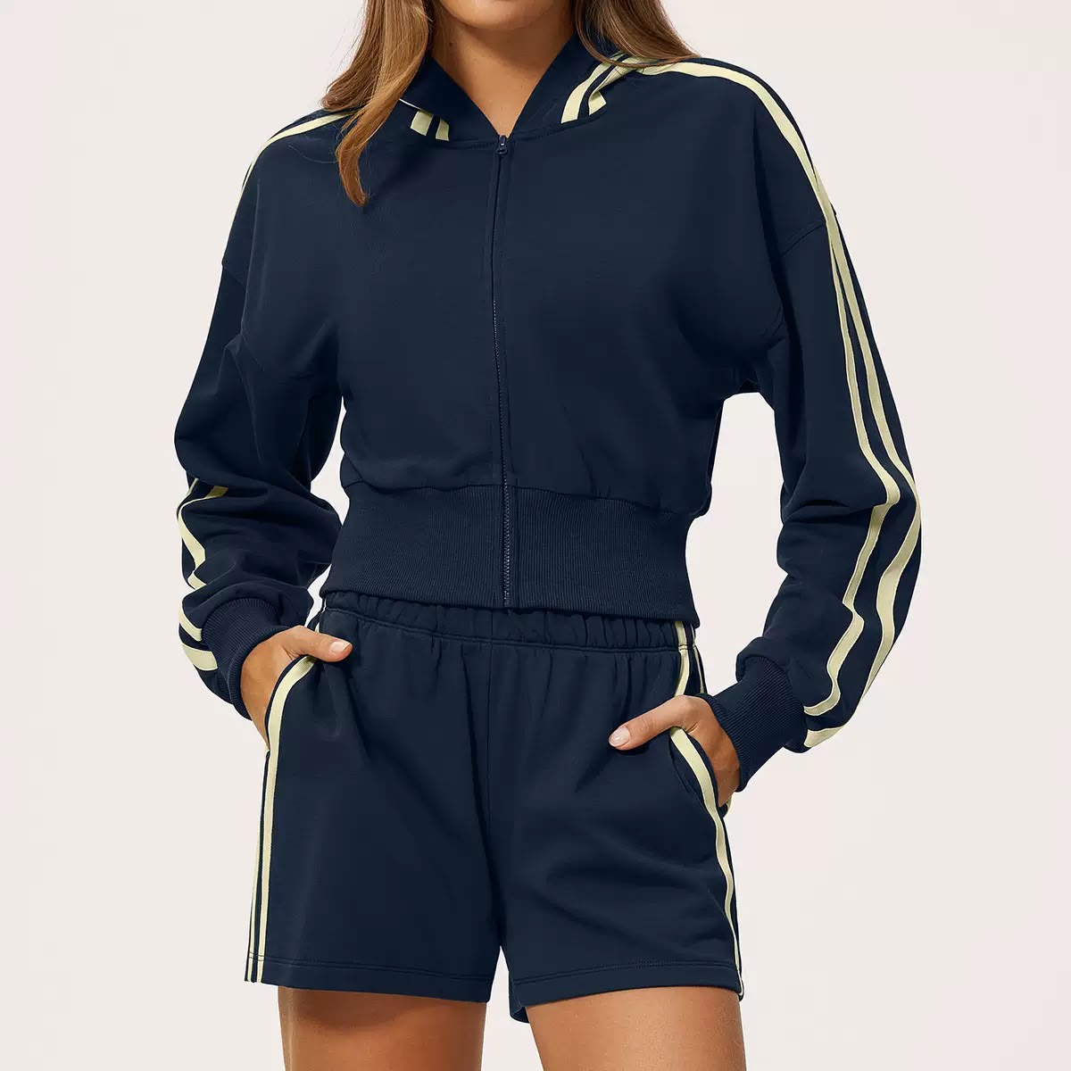 Varsity Stripe Shorts Set