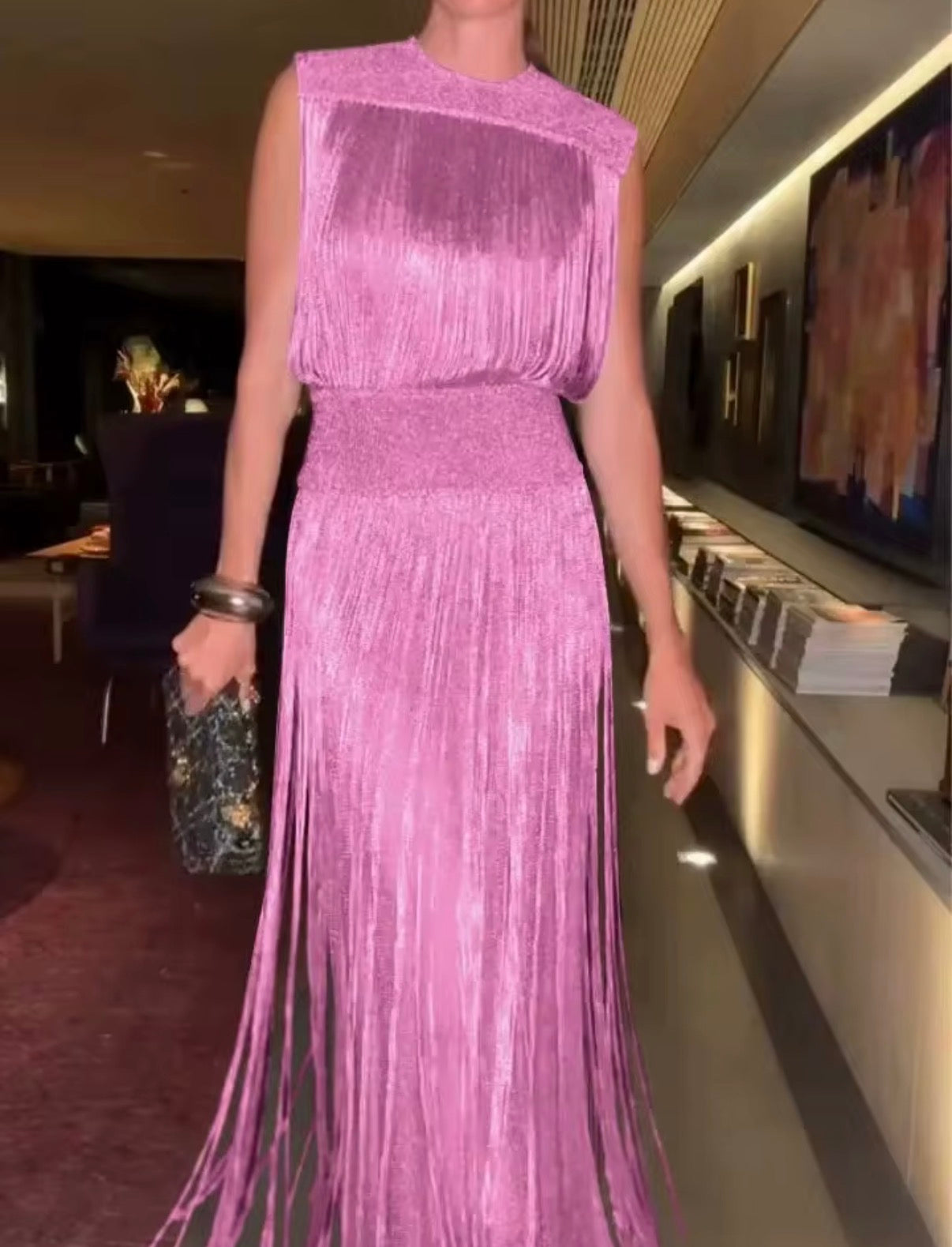 Shimmer Fringe Elegance Dress