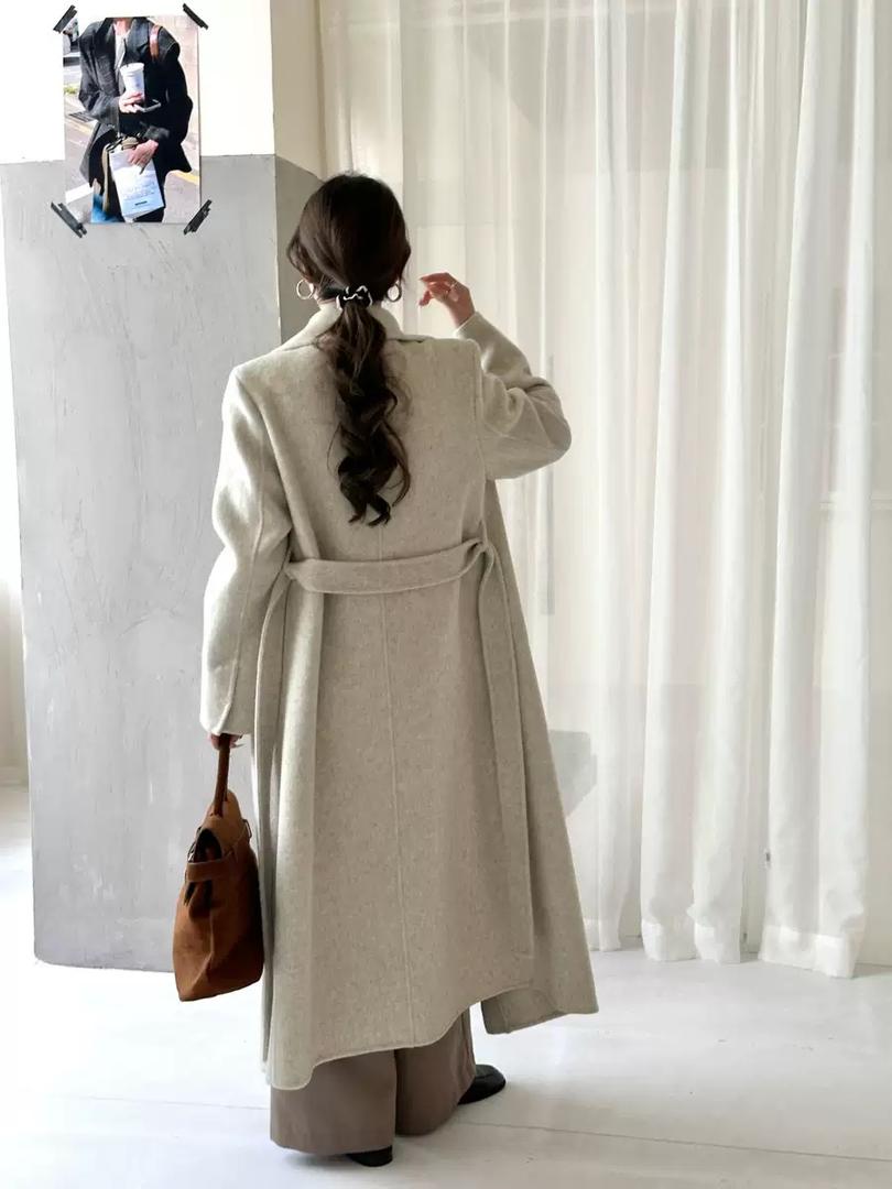 Majestic Drape Wool Wrap Coat