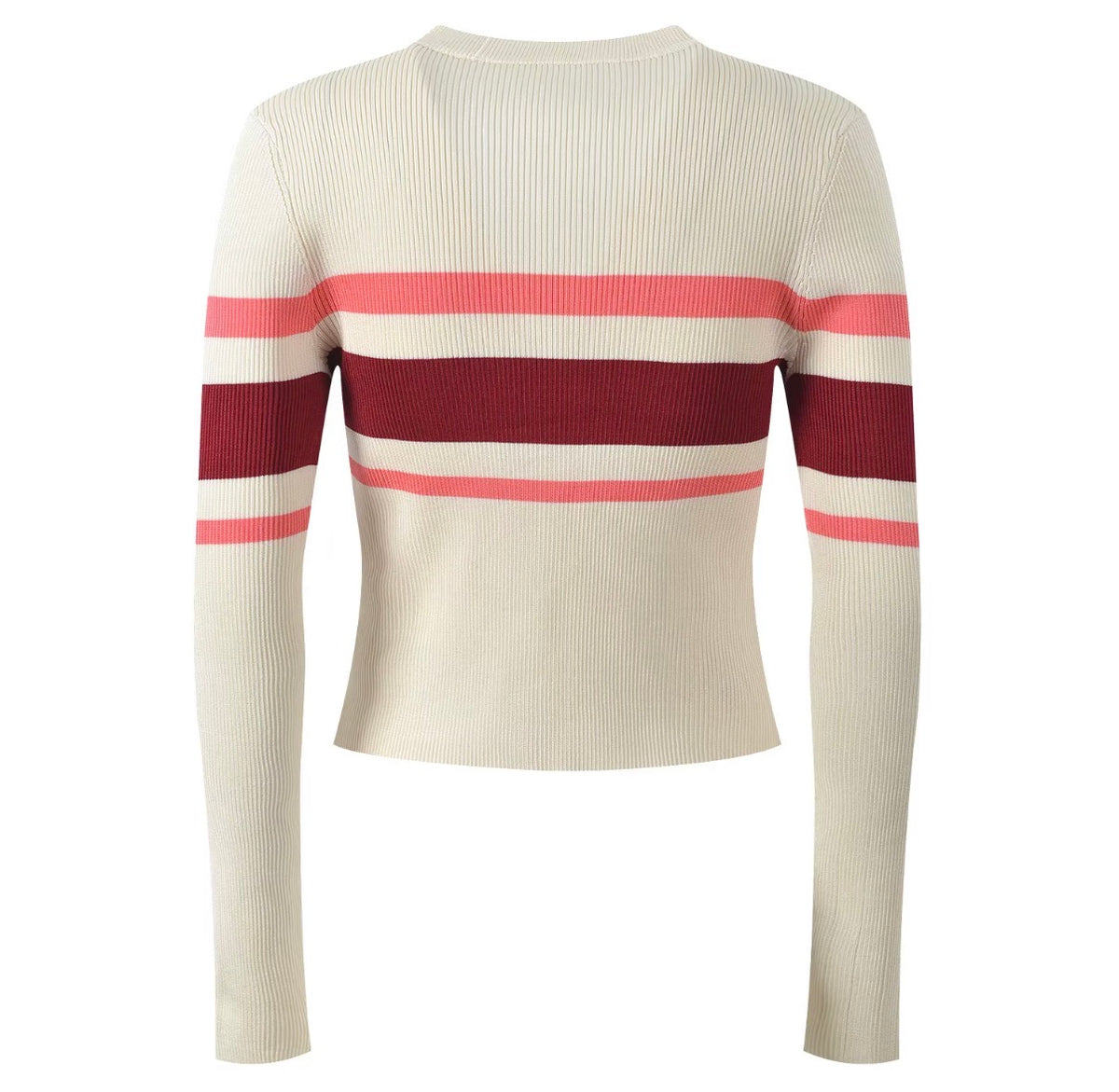 Riviera Striped Gold Button Cardigan