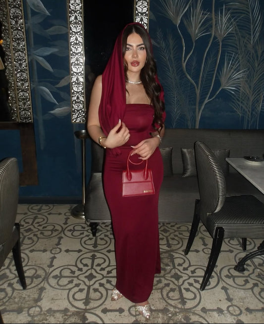 Goddess Drape Maxi Dress