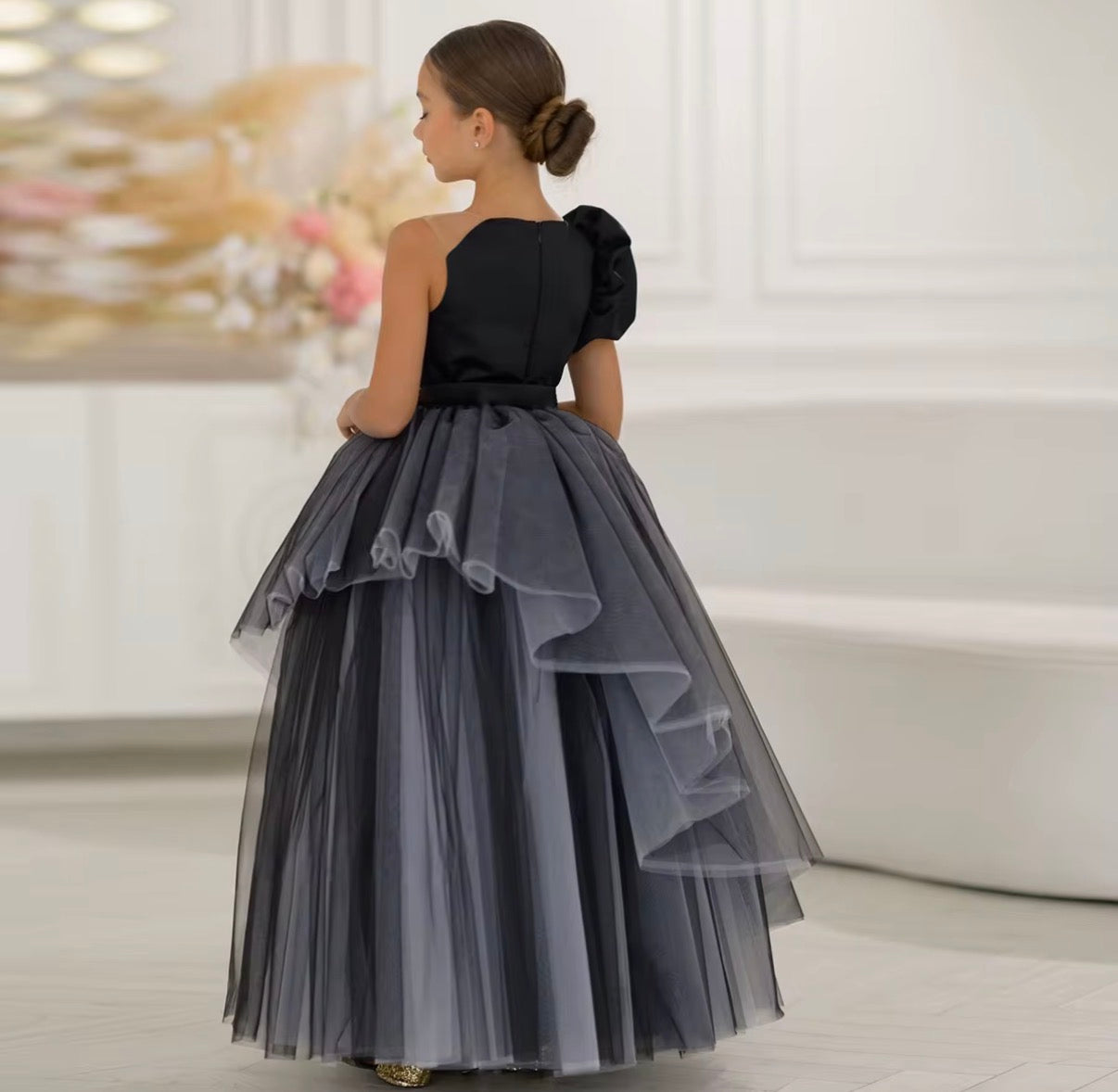 Midnight Ruffle Princess Dress