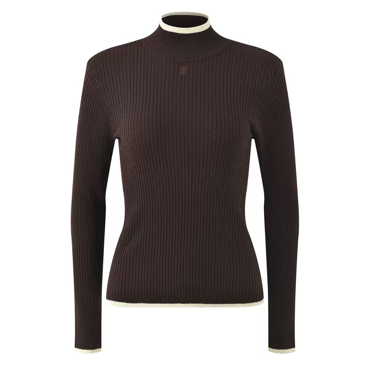 Monaco Contrast Ribbed Turtleneck