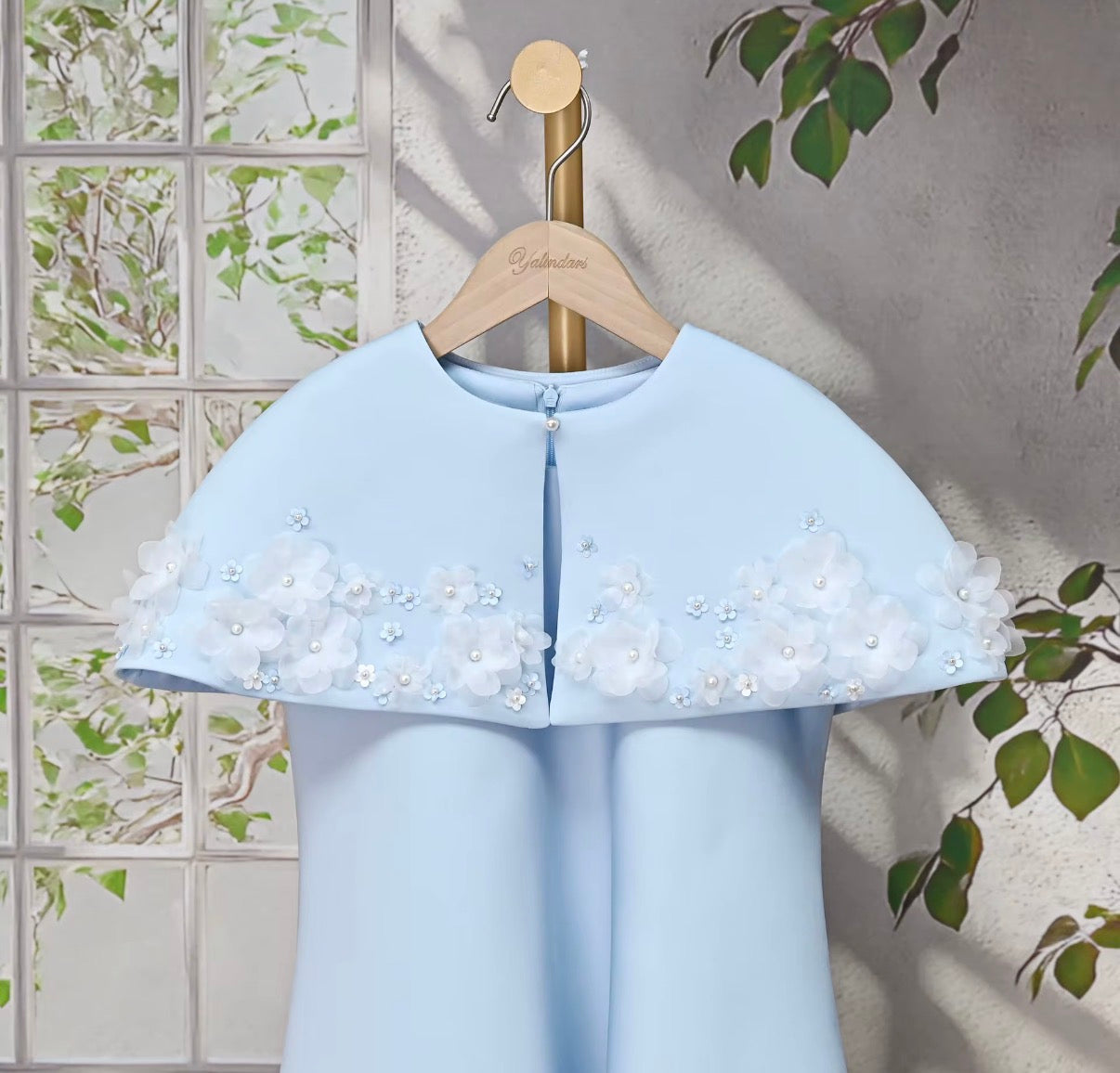 Celeste Floral Cape Dress