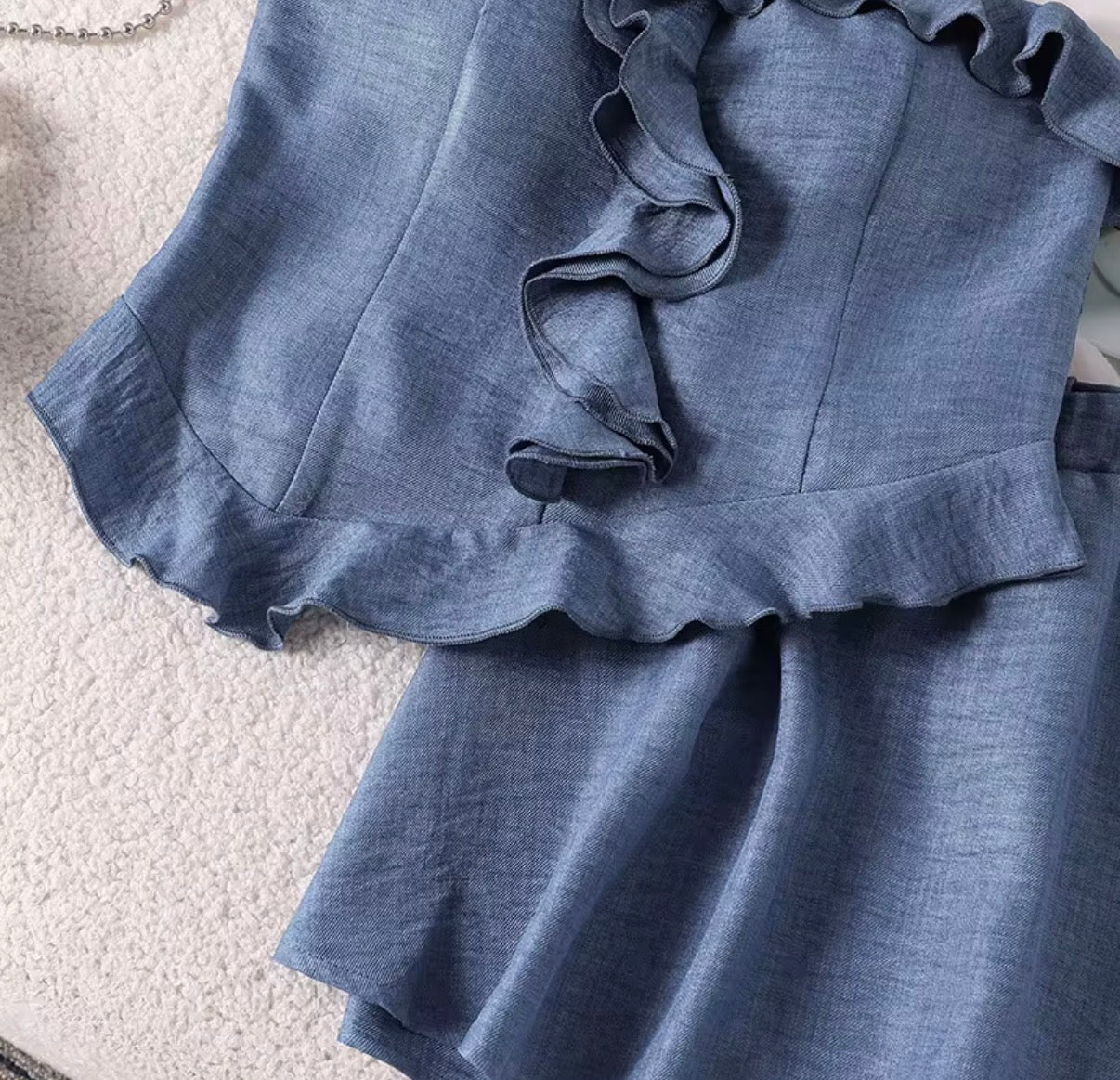 Ruffle Corset Top & Skort Set