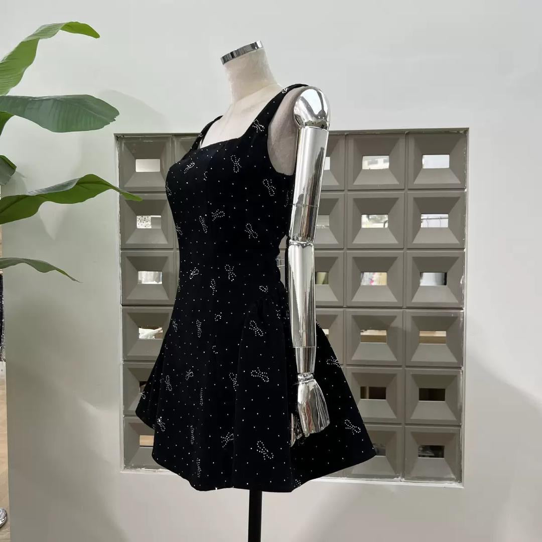 The Velvet Bow Mini Dress