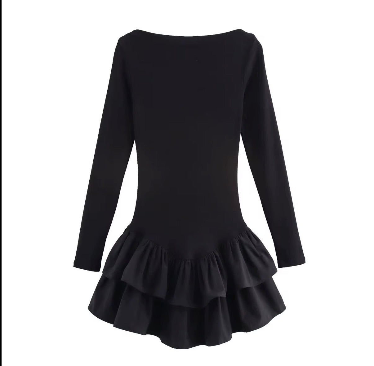 Long Sleeve Ruffled Mini Dress