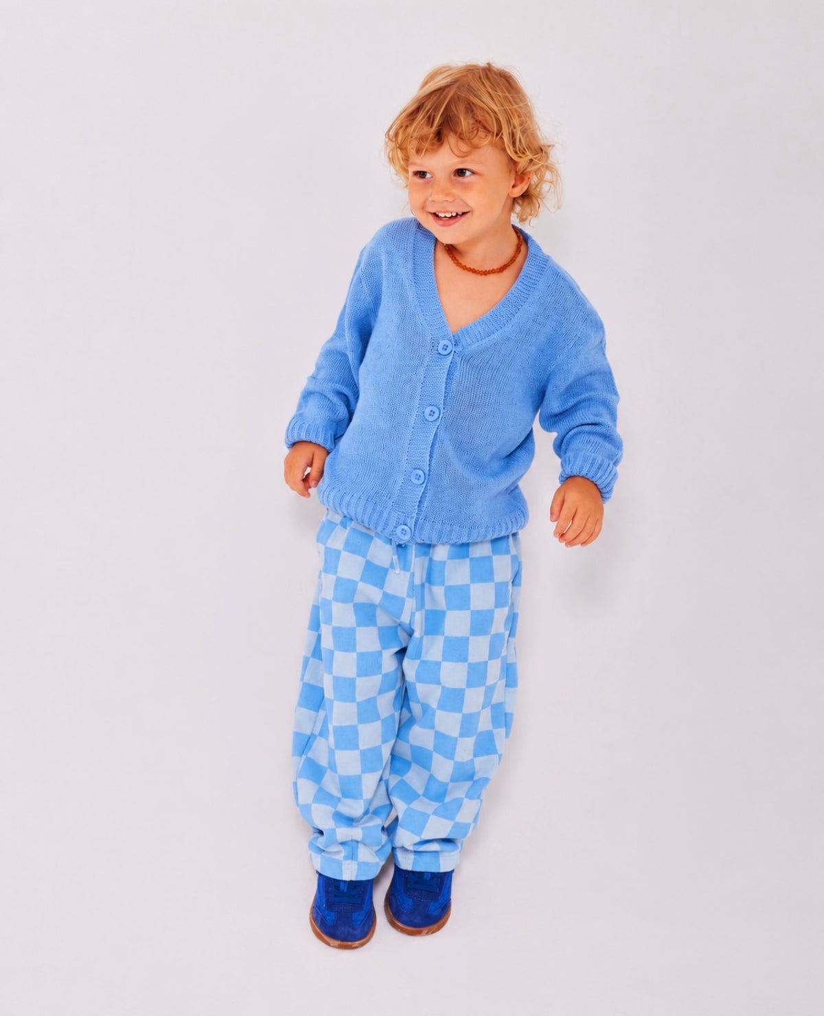 Blue Check Cozy Set