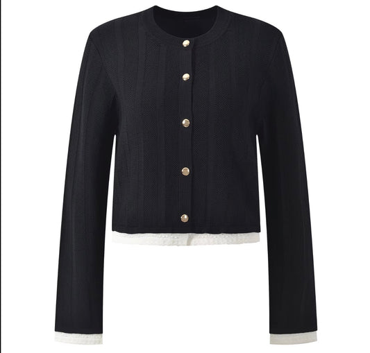 Skyla Gold Button Knit Cardigan