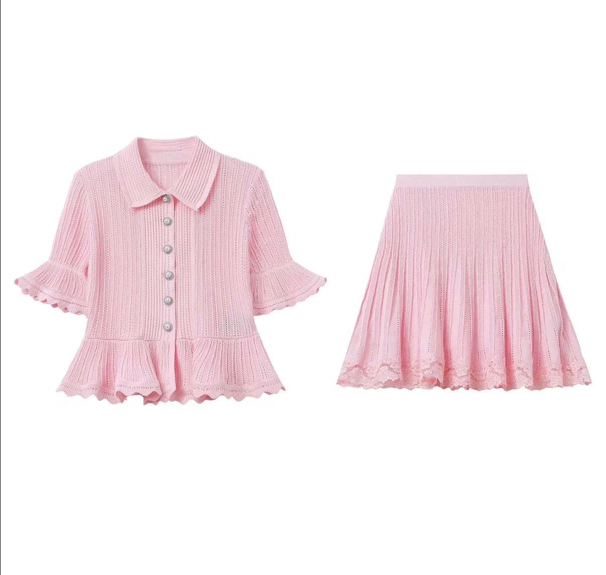 Pearl Lace Knit Set
